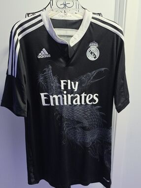 adidas Real Madrid Black and White Fly Emirates Jersey